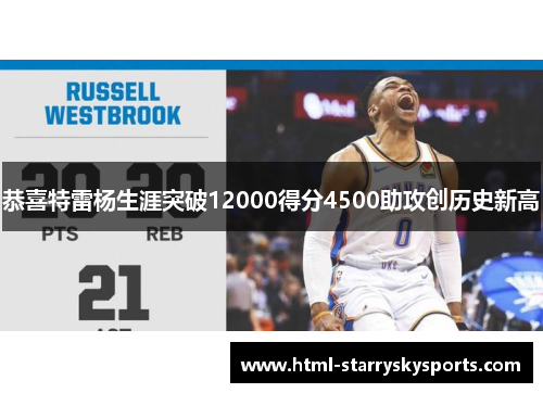 恭喜特雷杨生涯突破12000得分4500助攻创历史新高