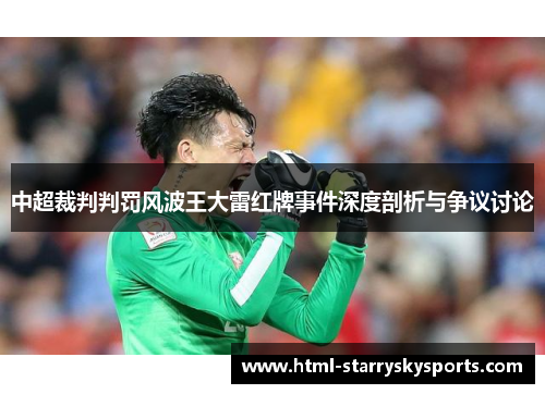 中超裁判判罚风波王大雷红牌事件深度剖析与争议讨论
