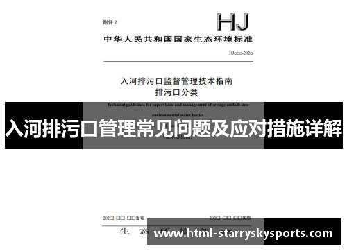 入河排污口管理常见问题及应对措施详解