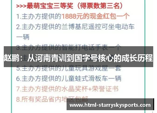 赵鹏:从河南青训到国字号核心的成长历程 赵鹏:从河南青训到国字号核心的成长历程