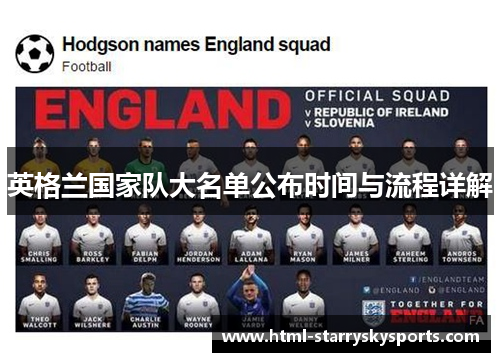 英格兰国家队大名单公布时间与流程详解